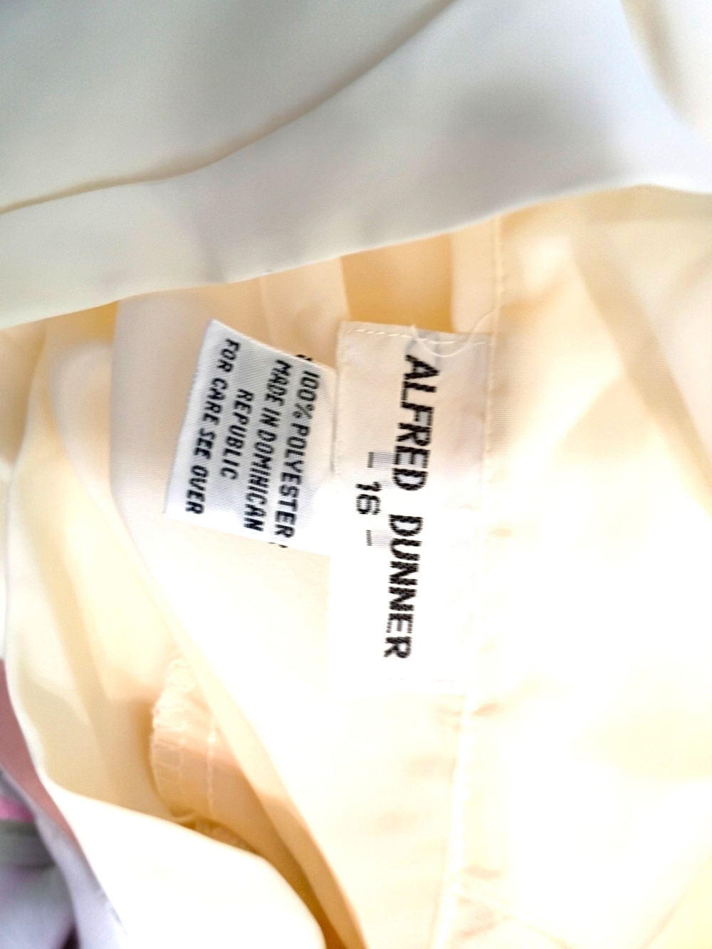 Alfred Dunner - Vintage Cream Short-Sleeve High-Collar Shirt Size 16 - Picture 5 of 5
